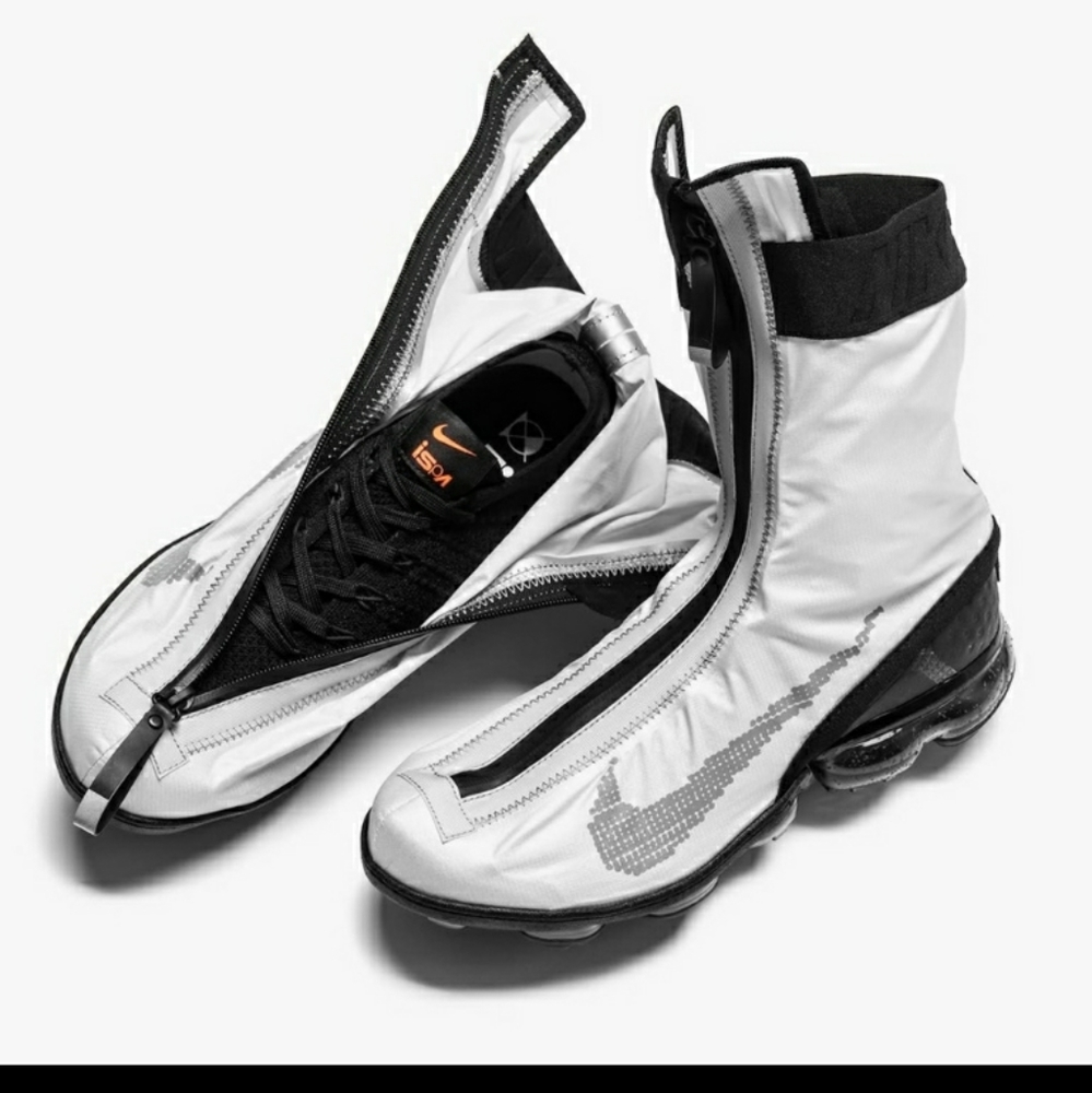 NIKE AIR VAPORMAX FLYKNIT GATOR ISPA BLACK Silver MEN’S Size 10 AR8557-001 Black